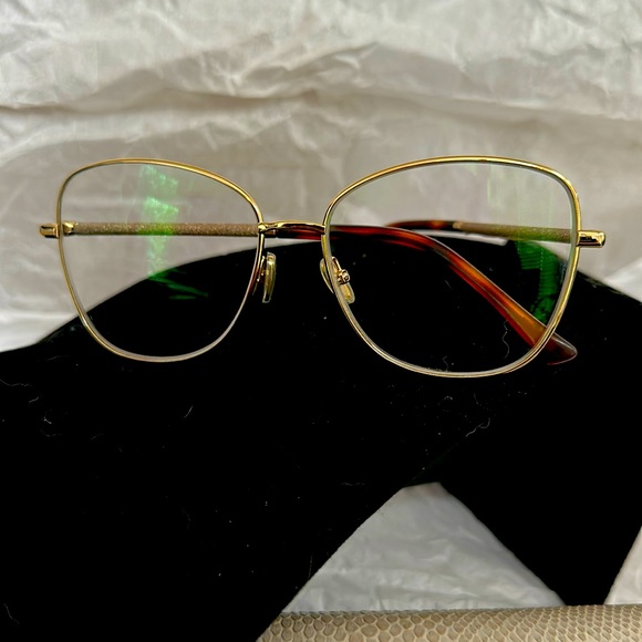 Jimmy Choo Accessories - ⭐️SALE⭐️ Jimmy Choo Glasses Frame Gold with Sparkles on side EUC
